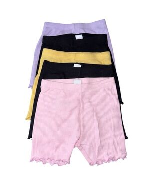 Old Navy Girls Toddler Bundle Lot of 5 Summer Girl Ribbed Biker Shorts Size 3T